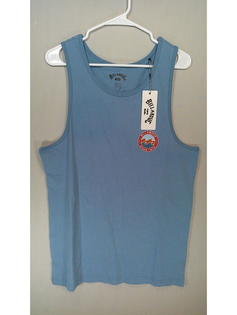 Billabong Classic Blue Cotton Tank Top Size Small